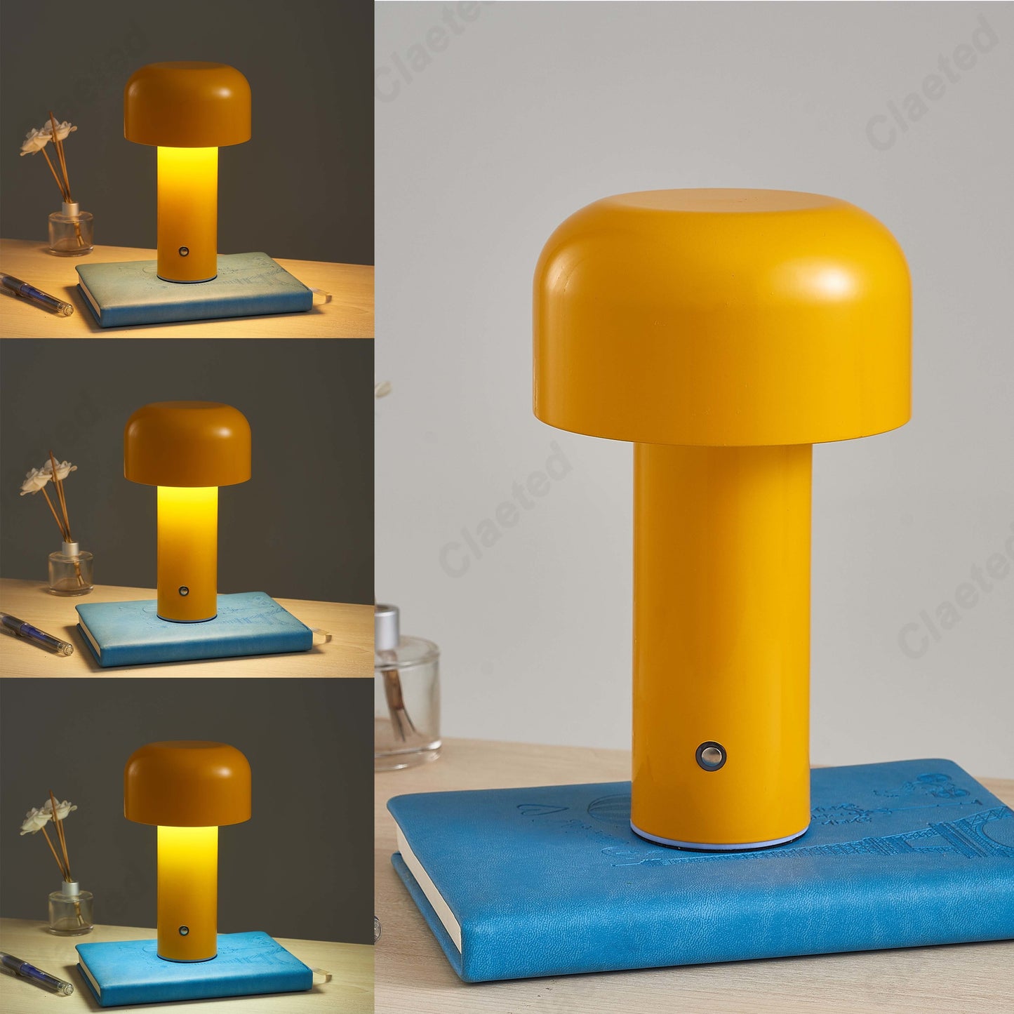 Mushroom Cordless Rechargeable USB Table Lamp